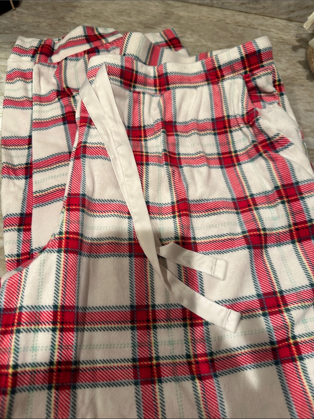Auden White Red Plaid Flannel Pajama Pants